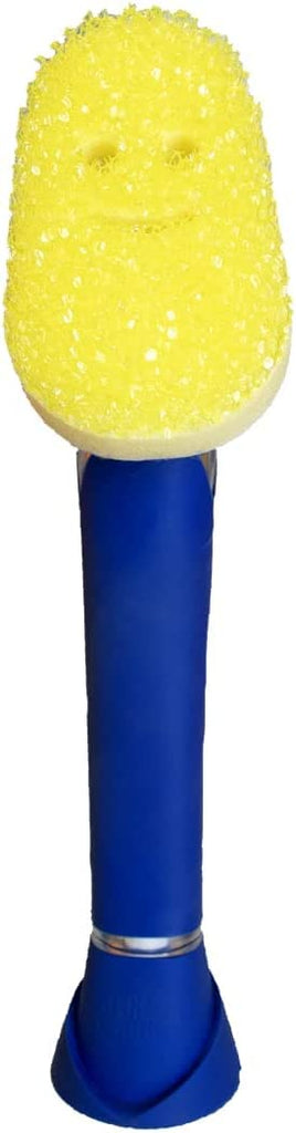 Scrub Daddy Dish Daddy Dish Wand & Connector Head, Soap Dispensing Dish Brush, Texture Changing Washing Up Sponge with Liquid Handle, Dish Sponge