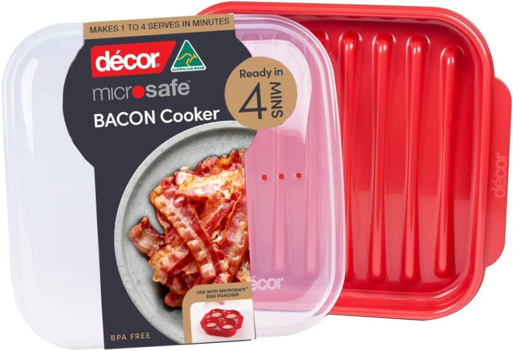 Can Bacon Microwaveable Bacon Cooker Mess-Free & Splatter-Prof, Plastic 