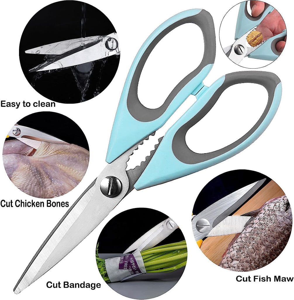 Cutacut Kitchen Scissors Stainless Steel Sharp Blades with TPR