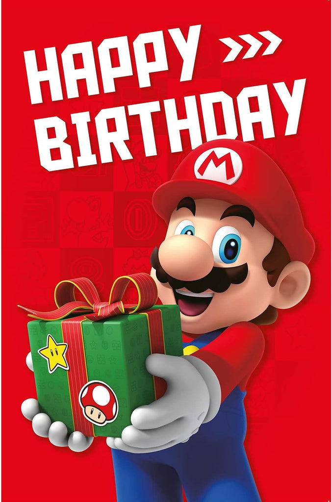 Super Mario Birthday Card Happy Birthday Buyinstor 6183