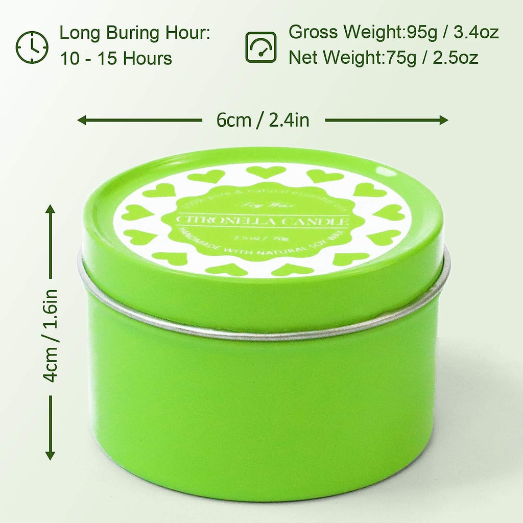LA BELLEFE Citronella Candles Set Soy Candles Cotton Wick Candles Outd buyinstor