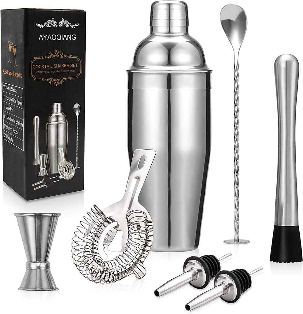 750ml cocktail shaker set cocktail shakers 7pc/Set barman accessories  Bartender kit muddler jigger Mixers stainless steel shaker