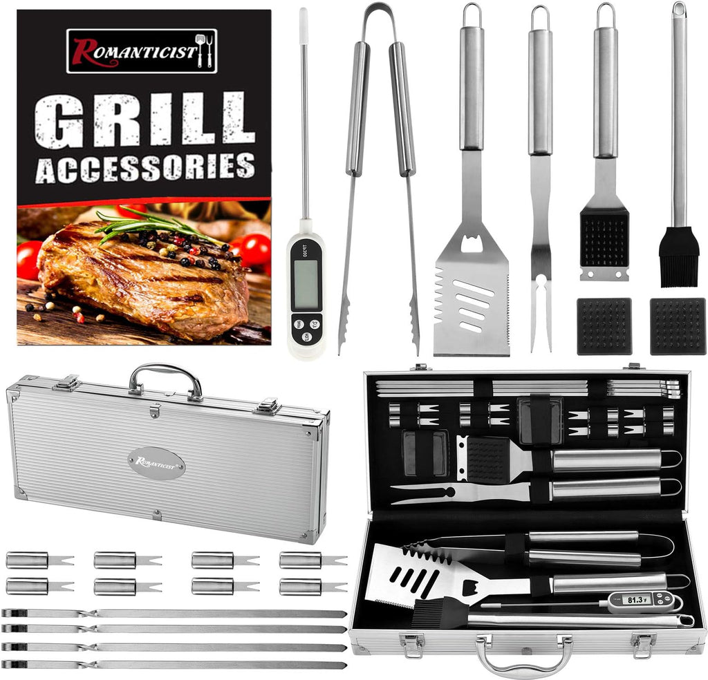 BBQ Grill Accessories Set, 38Pcs Stainless Steel Grill Tools Grilling  Accessories with Aluminum Case, for Camping/Backyard Barbecue