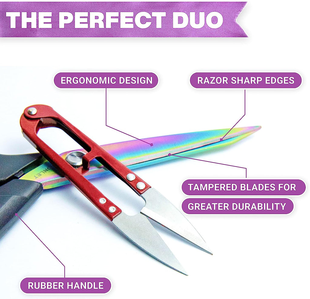 Pinkut Pinking Shears for Fabric Cutting With Cushioned Handles  Stainless-steel Edges 22 Cm for Crafting, Dressmaking, & Sewing 