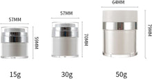 Lurrose 3pcs Airless Cream Jars, Airless Vacuum Pump Cream Container Sample Jars Cosmetics Pump Bottles for Home Travel Makeup