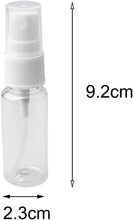 kuou 3 pcs Spray Bottle Set, 20ML Transparent Fine Mist Sprayer Bottles Plastic Empty Refillable Atomiser with Flip Caps-BPA Free PET Plastic,Holiday Travel Bottle,White