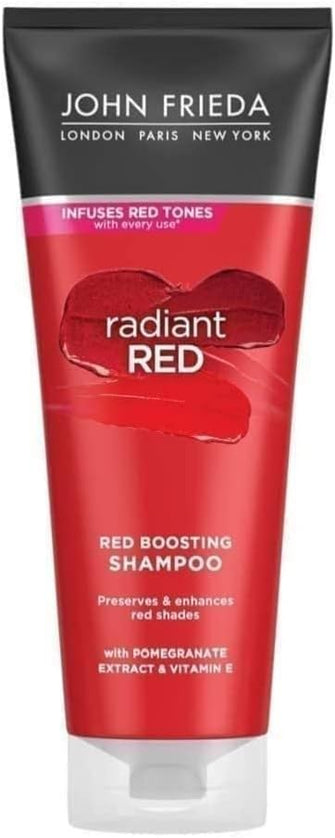 John Frieda Radiant Red Boosting Shampoo 250 Ml, Shampoo Red Hair, Colour-Boosting And Depositing Shampoo Redheads