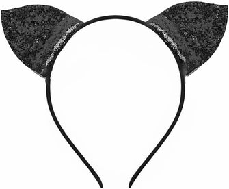 Halloween Cat Ears Headband,Halloween Headband,Cosplay Costume Accessories, Party Cosplay Halloween , Suitable for Kids Adult, Black