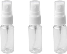 kuou 3 pcs Spray Bottle Set, 20ML Transparent Fine Mist Sprayer Bottles Plastic Empty Refillable Atomiser with Flip Caps-BPA Free PET Plastic,Holiday Travel Bottle,White