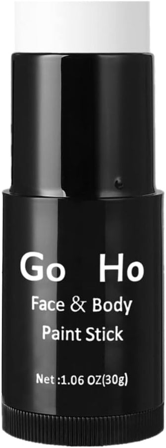 Go Ho Cream White Blendable Stick(1.06 OZ),White Face Body Paint Stick Oil Professional White Foundation for Halloween SFX Makeup