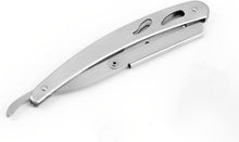 1 Piece Matte Silver Straight Edge Razor Professional Cut Throat Razor Moustache Beard Shaving Razor