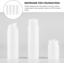 Luxshiny 4pcs 100ml Airless Pump Bottle Refillable Liquid Pump Bottles Vacuum Pump Container Makeup Cosmetic Atomizers for Hand Cleaning Travel Perfumes