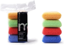 MartiniSPA Coloured Massage Soft Square Sponges, Family Size, 37 g, Pack of 4