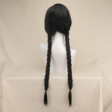Long Black Braided Wig for Big Girls Women Gothic High Heat Resistant for Costume Halloween Party over 14 Years
