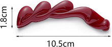 Genglass Banana Hair Clips Red No Slip Hair Catch Barrette Jaw Hair Clamp Head Piece for Women (3 pcs)