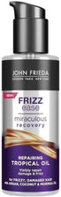 John Frieda Frizz Ease Miraculous Recovery Repairing Tropical Oil, Moisturising Hair Oil for Frizzy, Damaged Hair, 100 ml