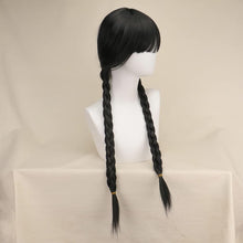 Long Black Braided Wig for Big Girls Women Gothic High Heat Resistant for Costume Halloween Party over 14 Years