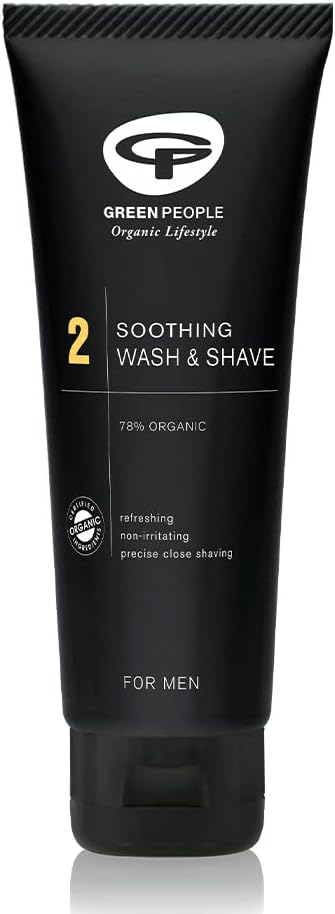 Green People for Men No.2 Soothing Shaving Gel 100ml  Natural & Organic Mens 2-in-1 Shaving Gel & Face Wash  Gentle on Sensitive Skin  SLS Free, Paraben Free & Ethanol Free  Cruelty Free & Vegan