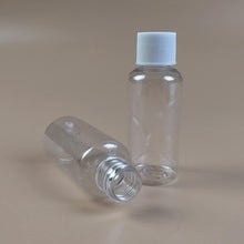 12pcs 30ml Empty Refillable Clear Plastic Bottles with White Screw Caps Travel Bottles Cosmetic Containers Vials for Lotion Toner Makeup Liquids 1oz