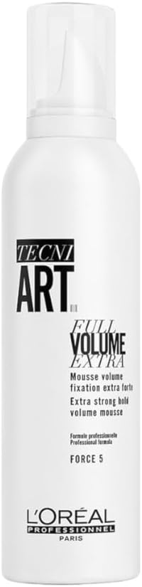 L'Oral Professionnel TECNI.Art Full Volume Extra Mousse, Adds Volume and Hold To Fine Hair, 250 ml