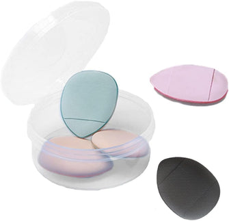 5 Pcs Finger Powder Puff Band Handle Makeup Blender Sponge Ultra Soft Mini Powder Puff for Foundation Concealer Cosmetic Foundation Sponge Mineral Powder Wet Dry Makeup Tool