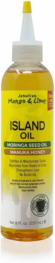 Jamaican Mango & Lime - Island Oil 237ml (Pack of 1) - Lubricates scalps, Nourishes roots and strengthens locks. Helps soothe dry scalp. Sulphate and Paraben Free.