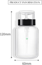 3PCS 200ML/6.8oz Big Empty Refill Clear Plastic Push Down Pump Dispenser Vial Bottles Cosmetic Storage Container with Flip Cap Travel Packing Jars for Make-up Water Toner Nail Polish Remover Liquid