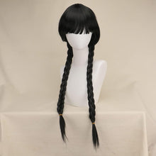 Long Black Braided Wig for Big Girls Women Gothic High Heat Resistant for Costume Halloween Party over 14 Years