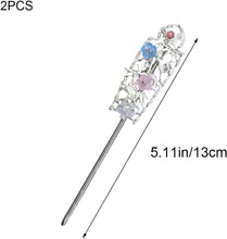 2 Pcs Hair Sticks Simple Hairpins Flowers Chinese Hair Chopsticks for Women Girls