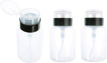 3PCS 200ML/6.8oz Big Empty Refill Clear Plastic Push Down Pump Dispenser Vial Bottles Cosmetic Storage Container with Flip Cap Travel Packing Jars for Make-up Water Toner Nail Polish Remover Liquid