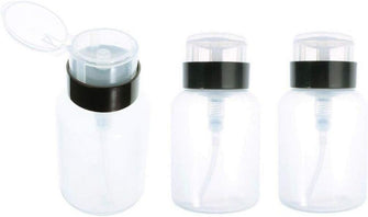 3PCS 200ML/6.8oz Big Empty Refill Clear Plastic Push Down Pump Dispenser Vial Bottles Cosmetic Storage Container with Flip Cap Travel Packing Jars for Make-up Water Toner Nail Polish Remover Liquid