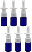 6PCS 10ml/0.34oz Empty Refillable Glass Nasal Spray Bottles Makeup Water Travel Containers Jars with Fine Mist Sprayers Atomizers(Blue)