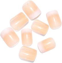 Handcess Square Glossy False Nails Short Gradient Press on Nails Acrylic Fake Nails Stick on Nail for Women and Girls(24Pcs)