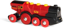 BRIO World Mighty Red Locomotive Battery Powered Toy Train for Kids Age 3 Years Up - Railway Set Accessories & Add Ons