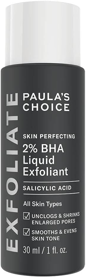 Paula's Choice SKIN PERFECTING 2% BHA Liquid Exfoliant - Face Exfoliating Peel Fights Blackheads & Enlarged Pores - with Salicylic Acid - Combination & Oily Skin - 30 ml