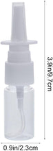 Healifty 5pcs Nasal Spray Bottles Plastic Pump Sprayer Mist 10ml Nose Spray Refillable Bottle for Saline Water Wash Applications