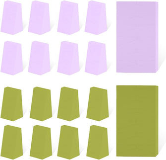 48 Pieces Cosmetic Wedges Sponges, Triangle Makeup Sponges for Foundation, Makeup Sponge Blender Wedge (Purple, Green)