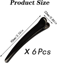 6 Pcs Hair Sectioning Clips, Plastic Hairdresser Clips, Hair Hairdressing Styling Clips for Styling of All Hair Types