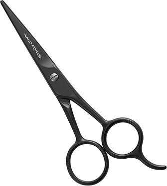 HALO FORGE Beard & Mustache Scissors - Small Straight Stainless Steel Precision Trimming Blade - Sharp Grooming Shears for Personal Care Hair Facial Body - Gift for Women Men - 5.5 Inch