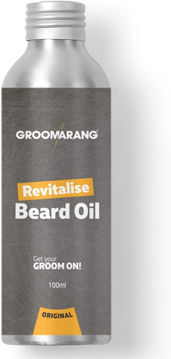 Groomarang Revitalise Beard Oil 100ml  Moisturiser & Conditioner For Soft Bearded Hair  100% Natural, Vegan And Organic  Perfect Gifts For Him