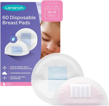 Lansinoh Disposable Breast Pads for nursing breastfeeding mothers, essential for hospital bag, thin super absorbent layers, discreet fit , 60 Count ( Pack of 1)
