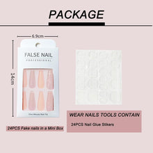 HeyMi Transparent Long False Nails with Glue Stickers, Clear Crystal Shiny Design Coffin Fake Nails, 24PCS Ballerina Acrylic Press On Nails, Full cover Stick On Nail for Women Girls No Glue Included