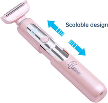 Hatteker Electric Lady Shaver Razor Wet and Dry Waterproof Bikini Trimmer for Women Rechargeable Legs Underarms Public Hair Painless Extendable Handle