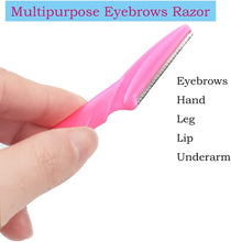 12 Pcs Eyebrow Razors with 2 Pcs Eyelash Brush Multipurpose Fine Hair Remover Precisely Eyebrow Trimmer Portable Facial Hair Sharp Removers