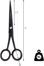 Haryali London Black Professional 6" Hairdressing Barber Scissors Hairdresser Hair Cutting Salon Shears With Fixed Screw