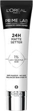 L'Oral Paris Matte Setter Primer, Matte Finish, Extends Makeup Wear, Advanced Derm Primer, Grips Makeup, No Shine, Prime Lab, 30ml