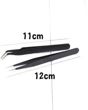 KALAIEN Straight Extra Fine Point Slim Tweezer Sugar Beads Tweezers Tools for Sugar Pearls, Candy Beads (1 Curved)