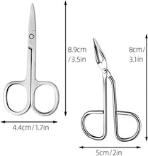MBUYGYUO Eyebrow Tweezers 1 Pcs Stainless Steel Curved Beauty Scissors Slant Tip Tweezer Tweezers Hair Plucker Scissor Handle Eyebrow Tweezer for Women and Men