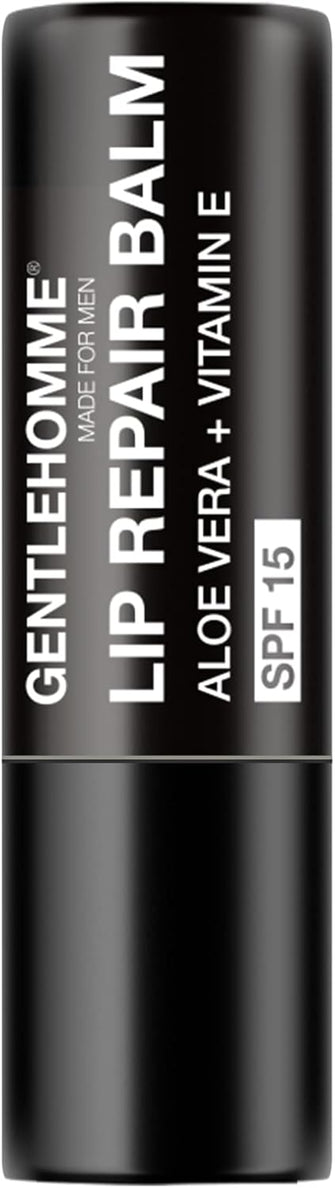 Gentlehomme SPF 15 Lip Repair Balm for Men - Lip Moisturizer & Lip Care for Mens Chapped, Dry & Cracked Lips & Sun Protection