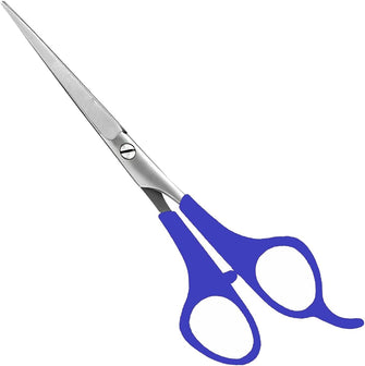 ME MAXEQUIP Professional Hairdressing Scissors Barber Stainless Steel Hair Cutting Sharp Scissor 6" for Salon Barbers Men, Women, Children and Adults (Blue)